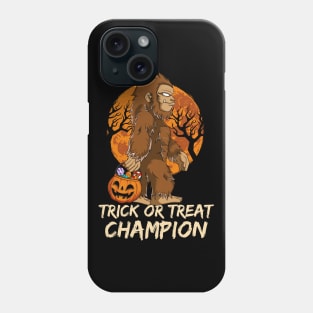 Funny Bigfoot Halloween Trick or Treat Champion Phone Case