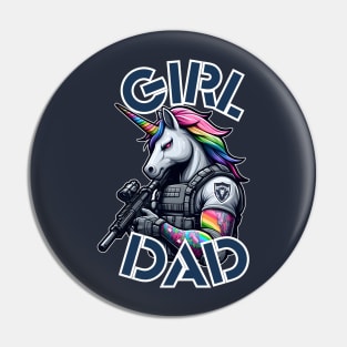 Girl Dad - Tactical Unicorn Pin