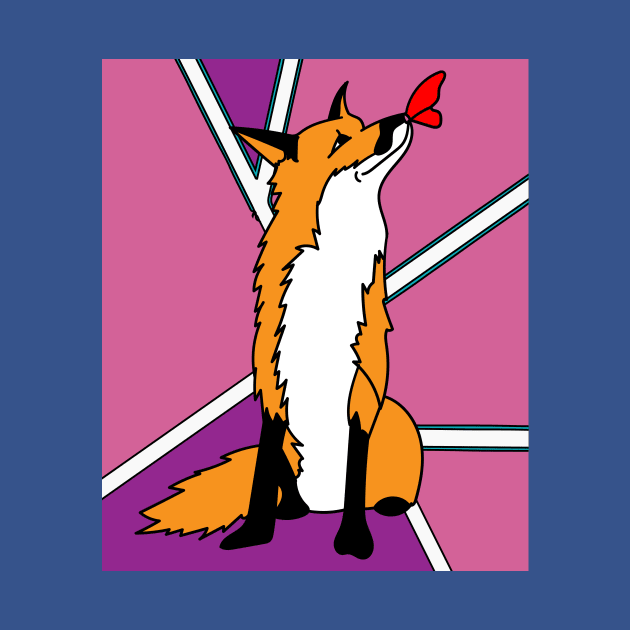 Sweet Retro Vintage Cartoon Fox by flofin