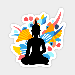 Black Budda with Colorful Energy Magnet