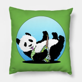 Panda Playing Electric Guitar Pillow