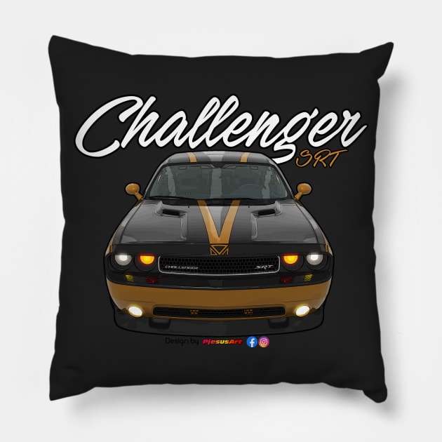 Challenger SRT8 TransAmracing by pjesusart Pillow by PjesusArt