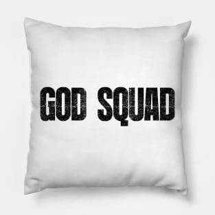 God Squad \ Black Vintage Pillow