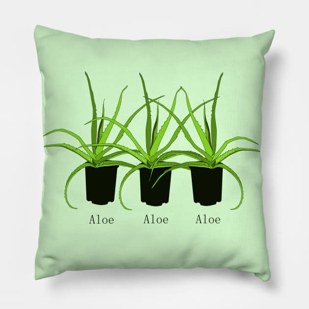 Aloe Aloe Aloe Pillow by Byrnsey