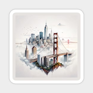 San francisco cityscape Magnet