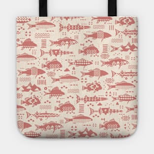 Boho Fishes in Pink Sand Tote