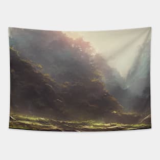 landscape pictures for wall grassy Tapestry