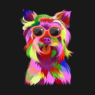 Yorkshire Terrier Funny Yorkie Pop Art Popart Dog T-Shirt