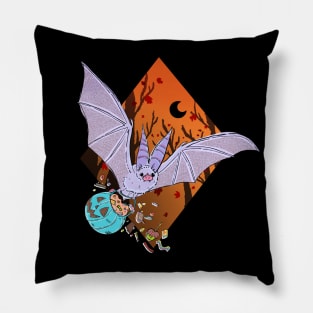 Purple Bat with Halloween Candy Pillow