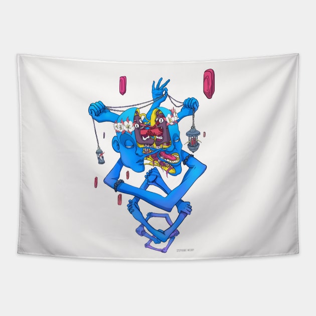 Isolated Craziness Tapestry by Ostemo Stephane Meury