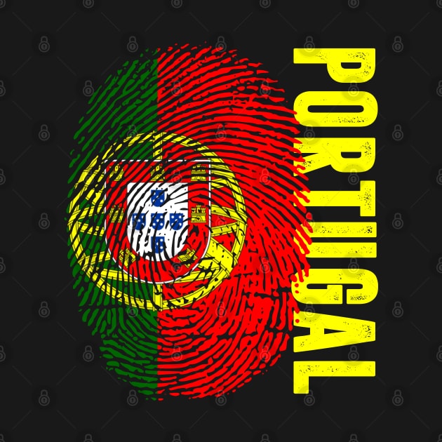 Portugal Flag Fingerprint My Story DNA Portuguese by Your Culture & Merch