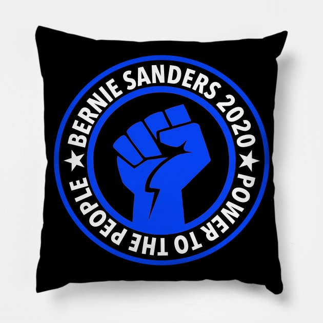 Bernie 2020 Power to the People Pillow by skittlemypony