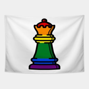 gay pride chess queen Tapestry