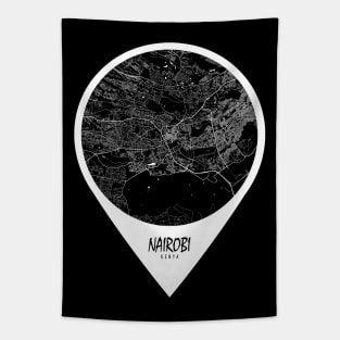 Nairobi, Kenya City Map - Travel Pin Tapestry