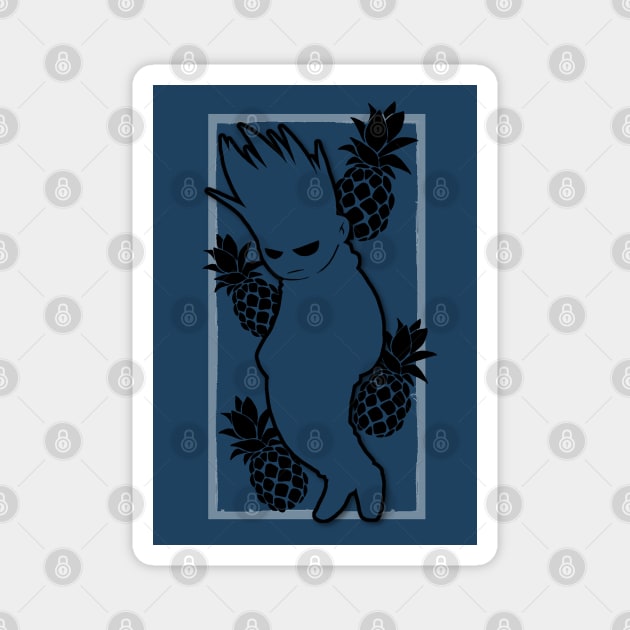 Tom black pineapples Magnet by Dolokos