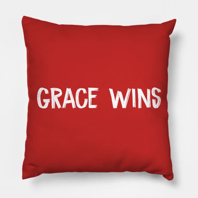 Grace Wins Pillow by TIHONA