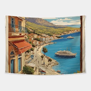 Argostoli Greece Vintage Tourism Travel Tapestry