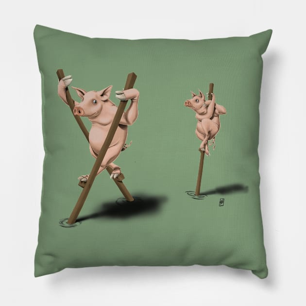 Stick in the mud Pillow by RobArt