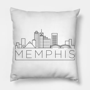 Memphis Minimal Skyline Pillow