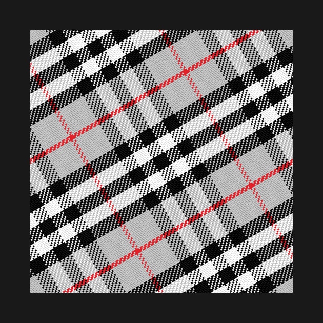 Scottish tartan black, white, red and grey by kavalenkava