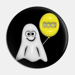 Boy Ghost with Yellow Balloon Pin