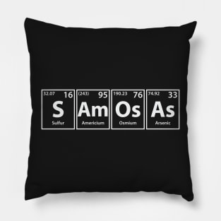 Samosas (S-Am-Os-As) Periodic Elements Spelling Pillow