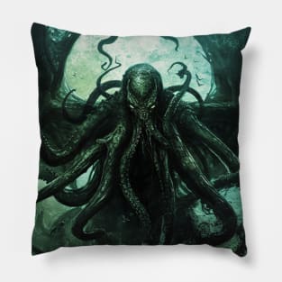 Sea Monster Destroying A Ship Kraken Pillow