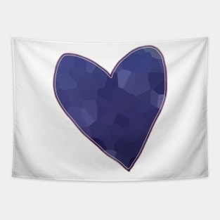 Blue Mosaic Heart Tapestry