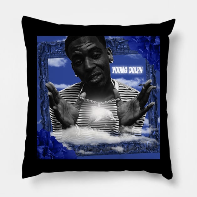 young dolph Pillow by Rockem