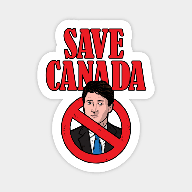 Save Canada (Justin) Magnet by Baddest Shirt Co.