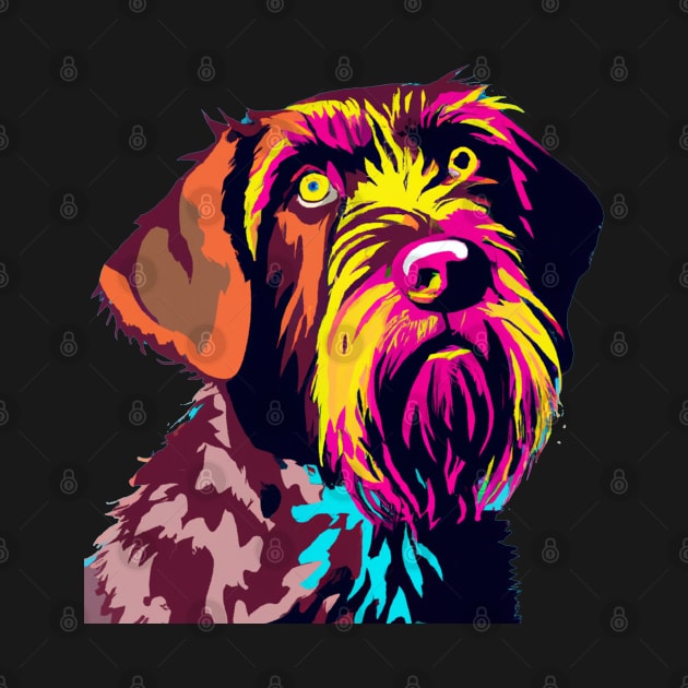 German Wirehaired Pointer Pop Art - Dog Lover Gifts by PawPopArt