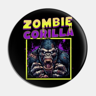 Zombie Gorilla funny Pin