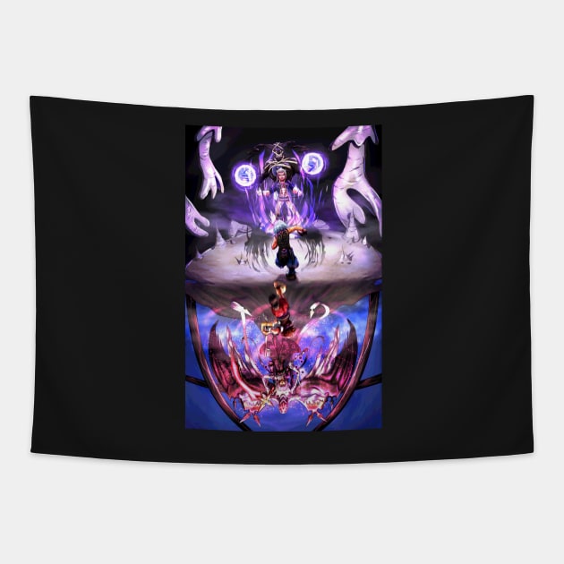 The Final Battle (Kingdom Hearts Chain of Memories) (Flipped) Tapestry by Arcanekeyblade5