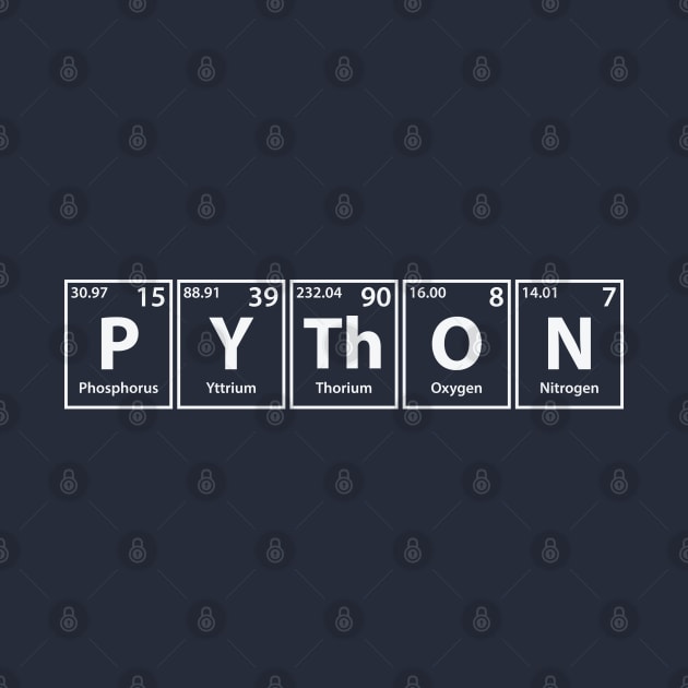 Python (P-Y-Th-O-N) Periodic Elements Spelling by cerebrands