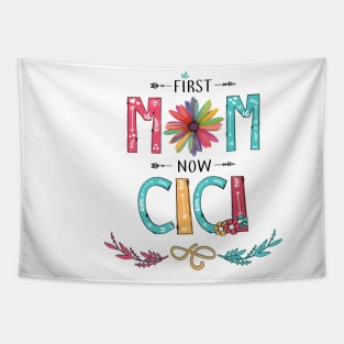 First Mom Now Cici Wildflowers Happy Mothers Day Tapestry