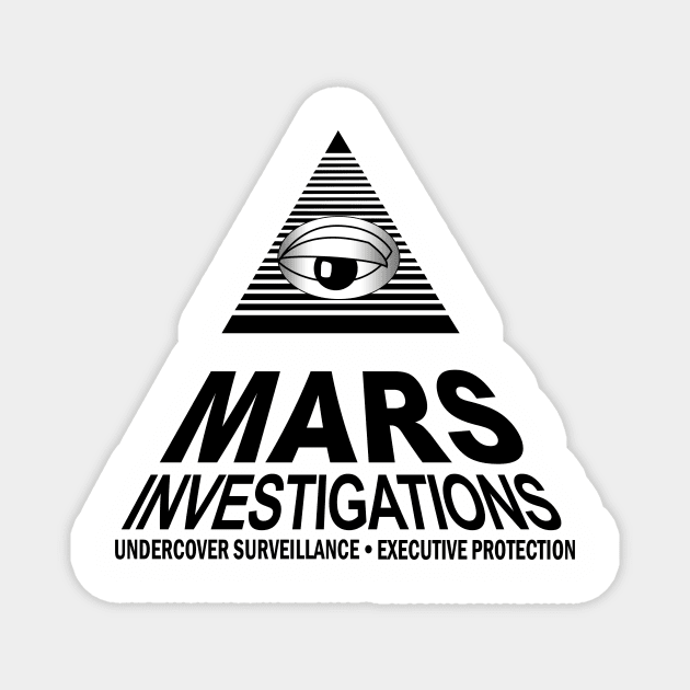 Mars Investigations logo Magnet by Veronicas Marshmallows Podcast