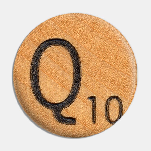 Scrabble Tile 'Q' Pin by RandomGoodness