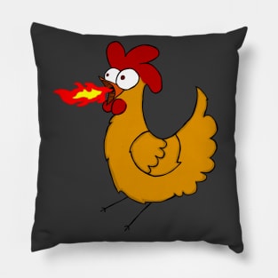 Gilbert the Fire Breathing Chicken of Doom Pillow