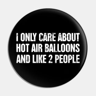 Funny Hot Air Balloon Graphic Pin