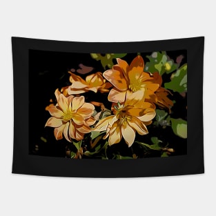 Orange Flowers Tapestry