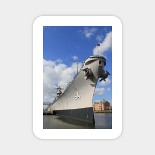 USS Wisconsin, BB64, moored in Norfolk, Virginia Magnet