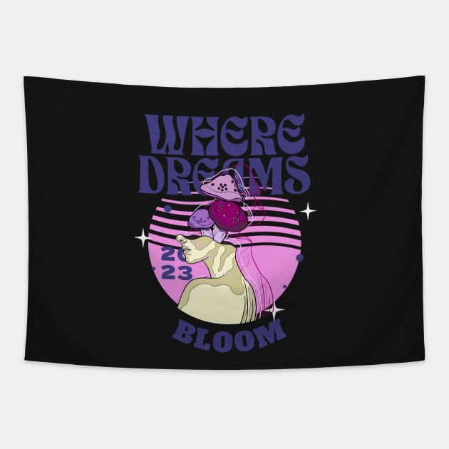 Where Dreams Bloom Psychedelic Tapestry by Bvivid Apparel