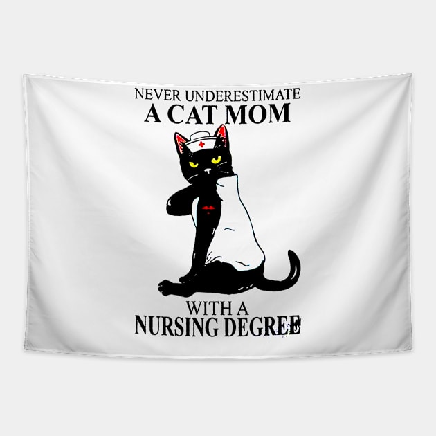 Degree Black Cat Nurse Tapestry by harryq3385