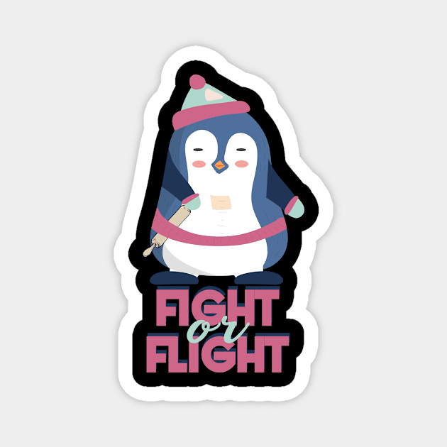 Fight or Flight, But I Can't Fly Magnet by Selva_design14