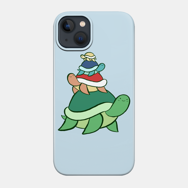 Colorful Turtle Stack - Turtle - Phone Case
