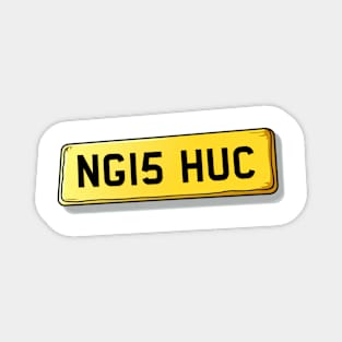 NG15 HUC Hucknall Number Plate Magnet