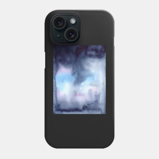 Dreamy Watercolor Texture with Indigo and pastel Phone Case