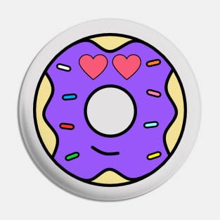 The Purple Valentine Donut Pin