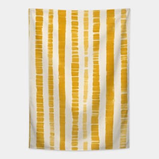 Yellow Abstract Mudcloth Pattern Tapestry