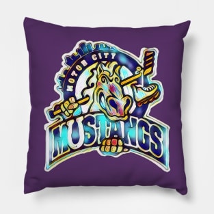 Detroit Motor City Mustangs Roller Hockey Pillow